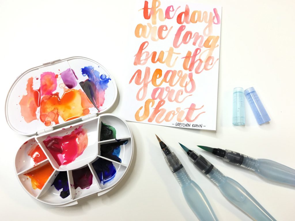 How to Use the Pentel Aquash Water Brush Pens for Watercolor Lettering +  Calligraphy - Lettering League