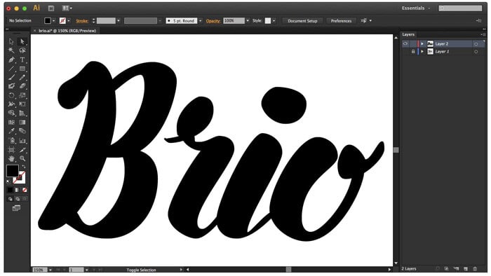 Seeing your lettering in black and white allows you to see where you need to fix mistakes