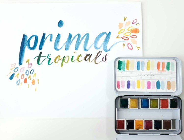 Prima Tropicals watercolor demo