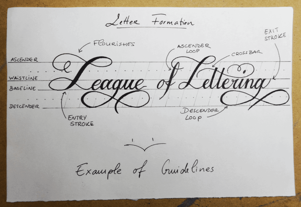 Lettering league calligraphy words